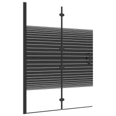 vidaXL Zložljiva tuš kabina ESG 100x140 cm črna