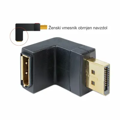 Delock adapter DisplayPort - DisplayPort M/Ž kotni 65382