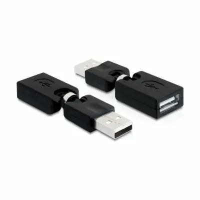 Delock adapter USB-A M-USB-A Ž pregibni 180°/360° 65260