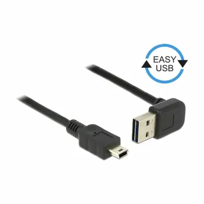 Delock kabel USB A kotni-B mini EASY 1m obojestranski 83543