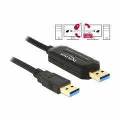 Delock kabel USB 3.0 A-A Data-Link 1,5m črn 83647