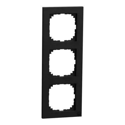 Mertenov okvir za 3-kanalni priključek črna mat MEG4030-3603