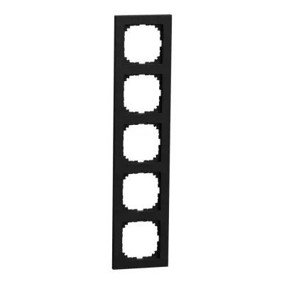 Mertenov okvir za 5 vodov črna mat MEG4050-3603