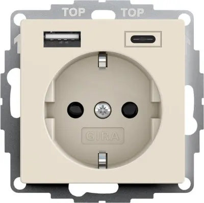 Gira vtičnica+USB 245901