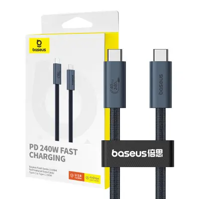 Kabel za hitro polnjenje iz USB v USB-C Baseus Flash 2 240W 1m (črn)