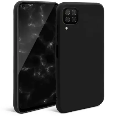 Moozy Minimalist Silikonski ovitek Series za Huawei P40 Lite, črn - tanek mehak TPU ovitek z mat površino