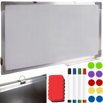 Magnetna tabla briši piši 60x90cm + markerji magneti in gobica