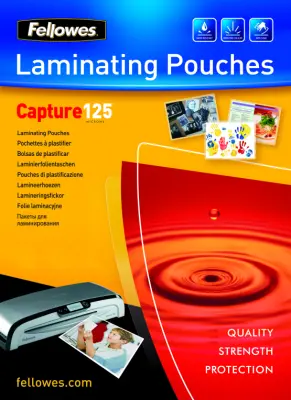 Pack 100 Covers Plastike Fellowes 125 mikronov sijaj A4