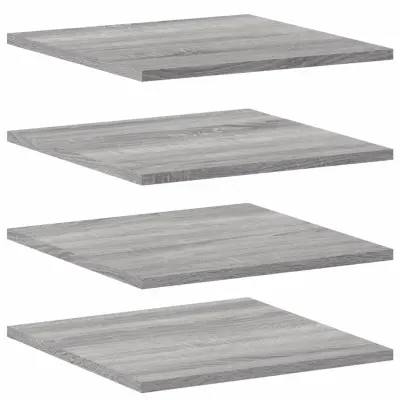 vidaXL Stenske police 4 kosi siva sonoma 40x40x1,5 cm inženirski les