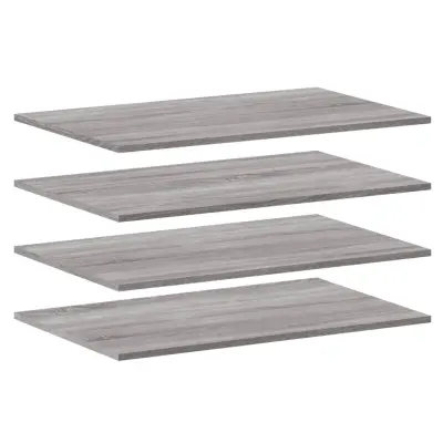 vidaXL Stenske police 4 kosi siva sonoma 80x50x1,5 cm inženirski les