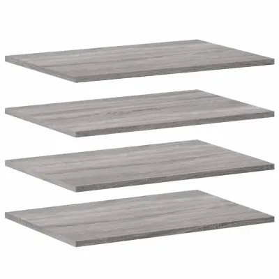 vidaXL Stenske police 4 kosi siva sonoma 60x40x1,5 cm inženirski les
