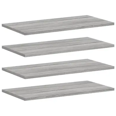vidaXL Stenske police 4 kosi siva sonoma 60x30x1,5 cm inženirski les