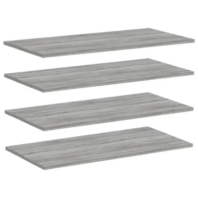 vidaXL Stenske police 4 kosi siva sonoma 80x40x1,5 cm inženirski les