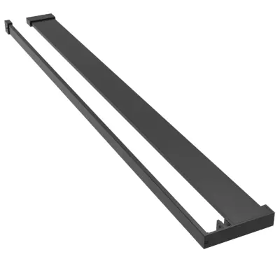 vidaXL Stenska polica za tuš kabino črna 80 cm aluminij