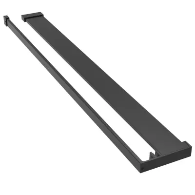 vidaXL Stenska polica za tuš kabino črna 90 cm aluminij
