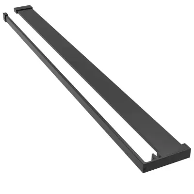 vidaXL Stenska polica za tuš kabino črna 115 cm aluminij
