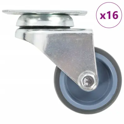 vidaXL Dvojna gibljiva kolesa 16 kosov 50 mm
