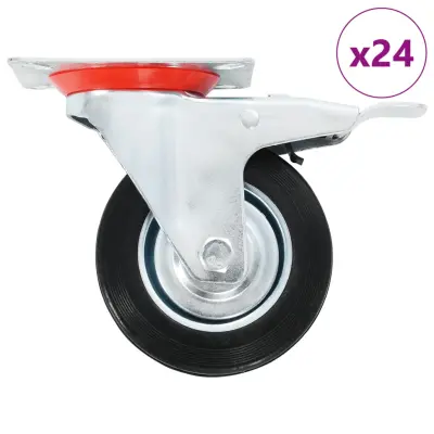 vidaXL Gibljiva kolesa 24 kosov 100 mm