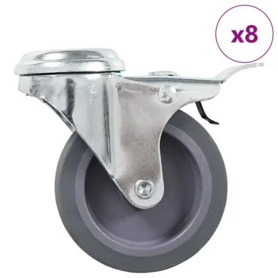 vidaXL Gibljiva kolesa z luknjo za sornik 8 kosov 75 mm