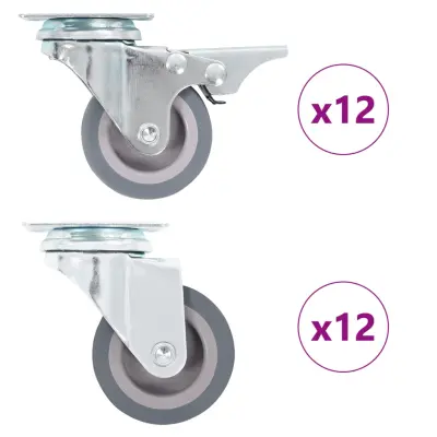 vidaXL Gibljiva kolesa 24 kosov 50 mm