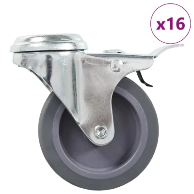 vidaXL Gibljiva kolesa z luknjami za sornik 16 kosov 75 mm