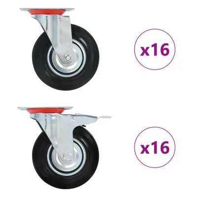 vidaXL Gibljiva kolesa 32 kosov 125 mm