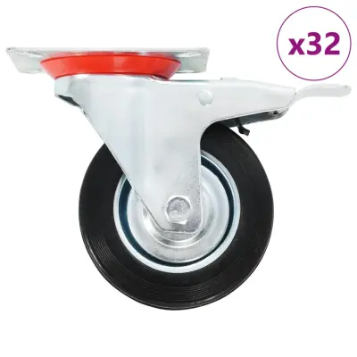 vidaXL Gibljiva kolesa 32 kosov 100 mm