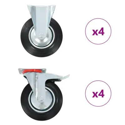 vidaXL Kolesa 8 kosov 200 mm