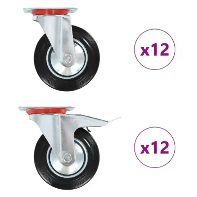 vidaXL Gibljiva kolesa 24 kosov 160 mm