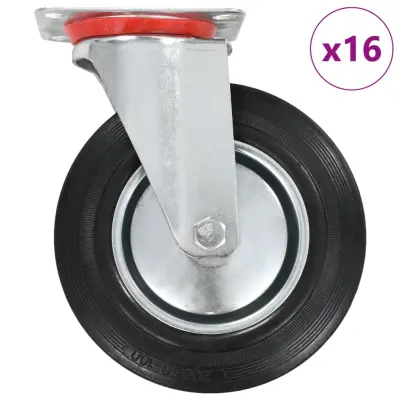 vidaXL Gibljiva kolesa 16 kosov 200 mm