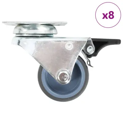 vidaXL Dvojna gibljiva kolesa 8 kosov 50 mm