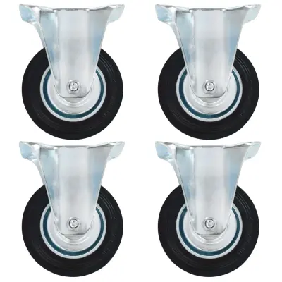 vidaXL Fiksna kolesa 4 kosi 100 mm
