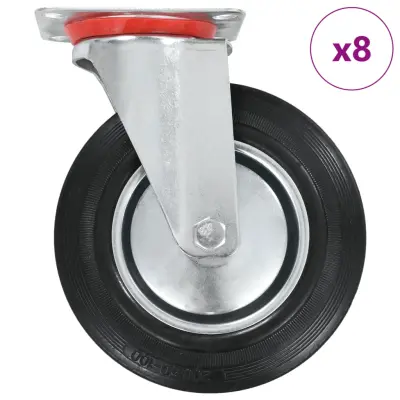 vidaXL Gibljiva kolesa 8 kosov 200 mm