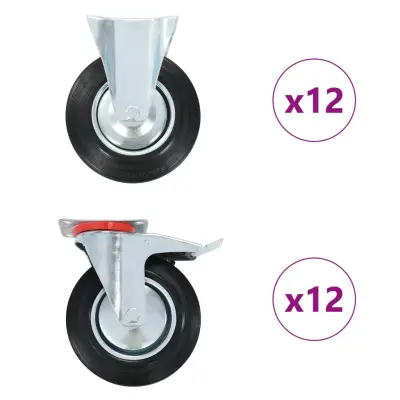 vidaXL Kolesa 24 kosov 200 mm