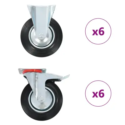 vidaXL Kolesa 12 kosov 200 mm