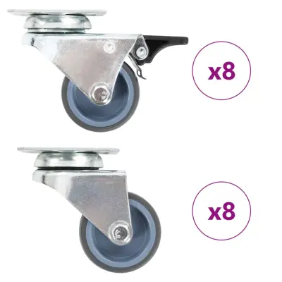 vidaXL Dvojna gibljiva kolesa 16 kosov 50 mm