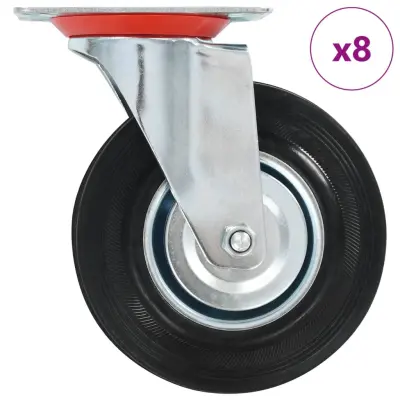 vidaXL Gibljiva kolesa 8 kosov 125 mm