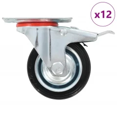 vidaXL Gibljiva kolesa 12 kosov 75 mm