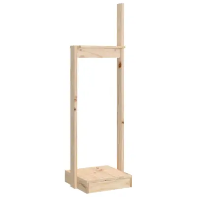 vidaXL Držalo za polena 33,5x30x110 cm trdna borovina