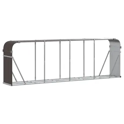 vidaXL Nosilec za polena zelen 300x45x100 cm pocinkano jeklo