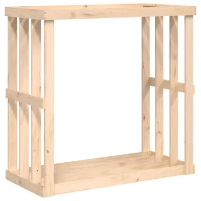 vidaXL Zunanje držalo za polena 108x52x106 cm trdna borovina