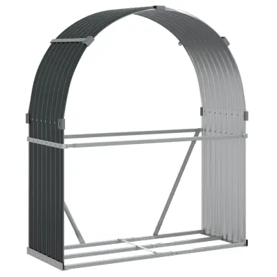 vidaXL Nosilec za polena antraciten 120x45x140 cm pocinkano jeklo