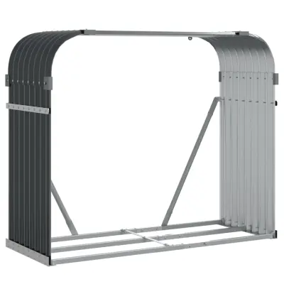 vidaXL Nosilec za polena antraciten 120x45x100 cm pocinkano jeklo