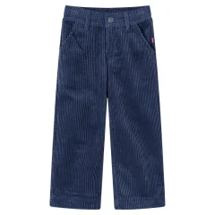 Otroške hlače rebrasti žamet mornarsko modra 104