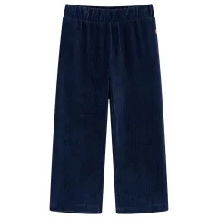 Otroške hlače rebrasti žamet mornarsko modra 116