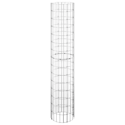 vidaXL Okrogel gabion pocinkano jeklo Ø30x150 cm