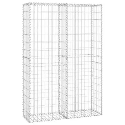 vidaXL Gabion košara s pokrovi pocinkana žica 150 x 100 x 30 cm