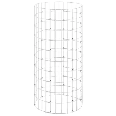 vidaXL Okrogel gabion pocinkano jeklo Ø50x100 cm