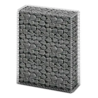 vidaXL Gabion košara s pokrovi pocinkana žica 100 x 80 x 30 cm