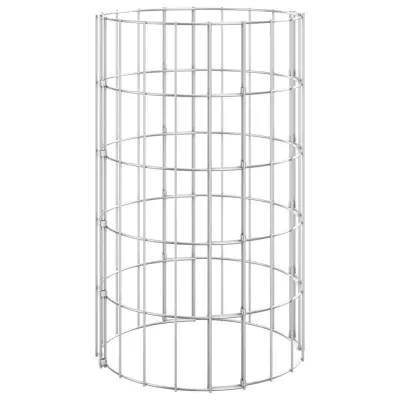 vidaXL Okrogel gabion pocinkano jeklo Ø30x50 cm